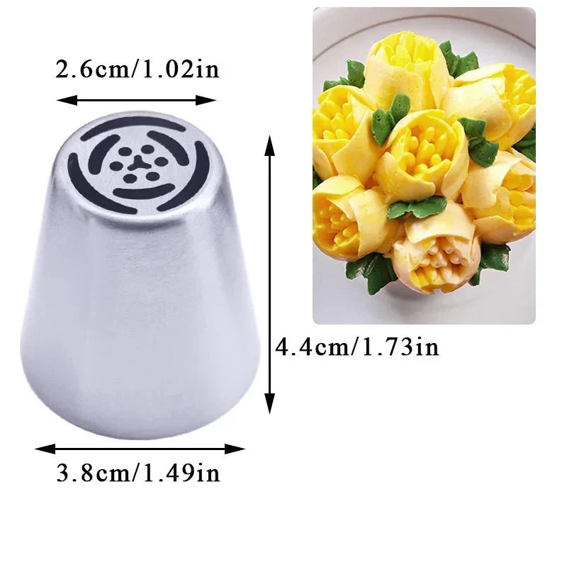 BakeFloral™ – 23-Piece Russian Tulip Piping Set for Beautiful Cake Designs