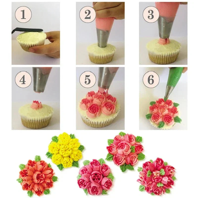 BakeFloral™ – 23-Piece Russian Tulip Piping Set for Beautiful Cake Designs
