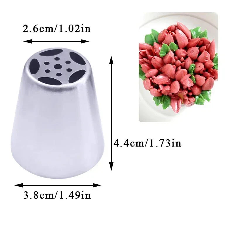 BakeFloral™ – 23-Piece Russian Tulip Piping Set for Beautiful Cake Designs