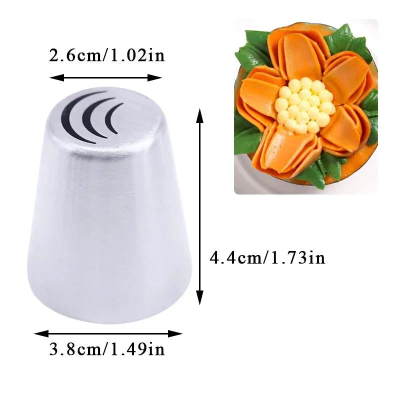 BakeFloral™ – 23-Piece Russian Tulip Piping Set for Beautiful Cake Designs