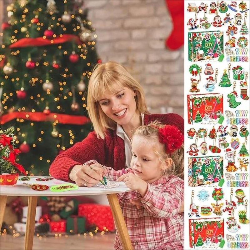 SparkleCraft™ – DIY Christmas Diamond Painting Stickers for Kids & Family
