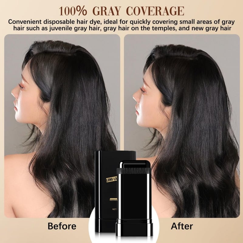 ShadeFlex™ - Instant gray coverage stick with built-in comb
