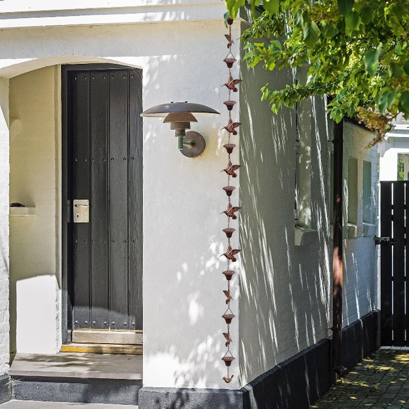 AquaSong™ – Decorative Hummingbird Rain Chain for Gutters & Gardens