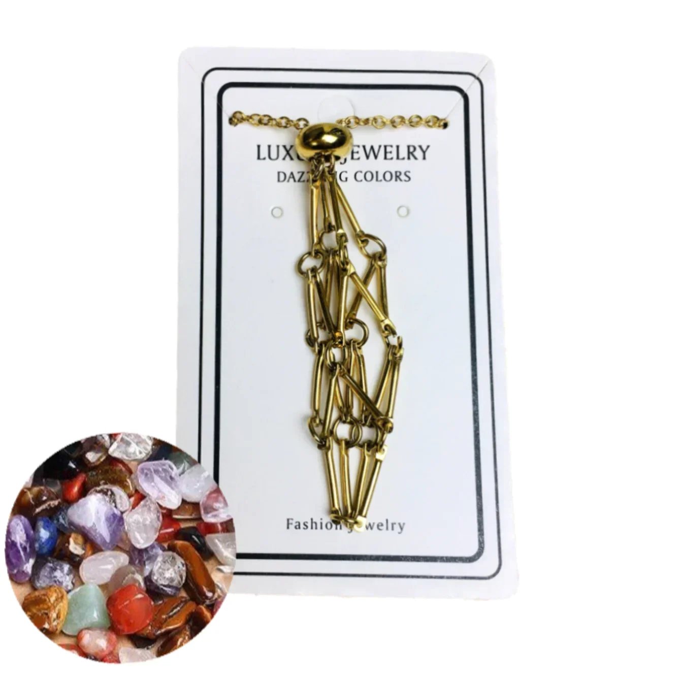 AuraCage™ – Adjustable Crystal Cage Pendant for Interchangeable Stones