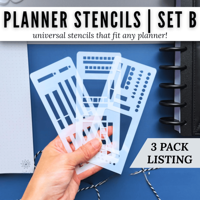 CraftFlex™ – Flexible Mylar Planner & Journal Stencils Set