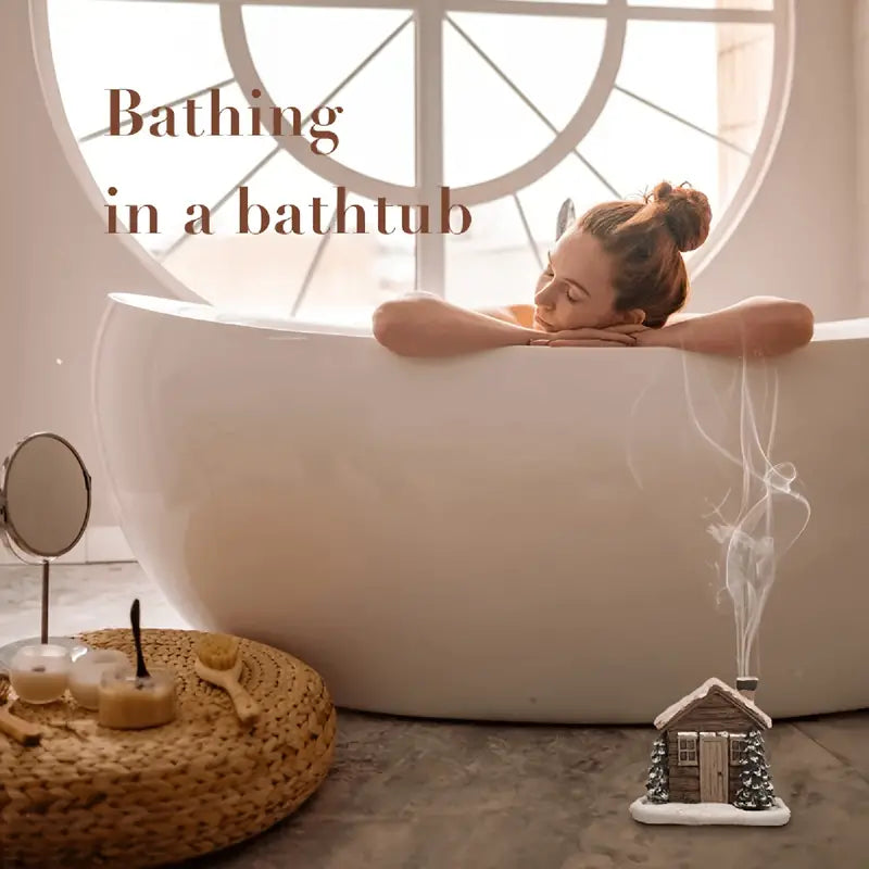 CozyCabin™ – Charming Christmas Cabin Incense Burner