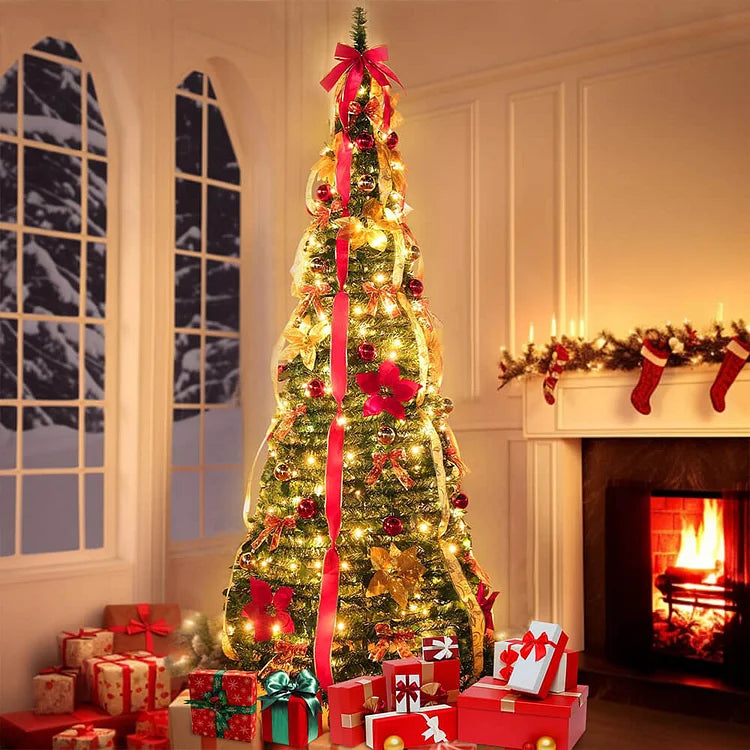 FoldaTree™ – Collapsible Pop-Up Christmas Tree for Easy Festive Setup