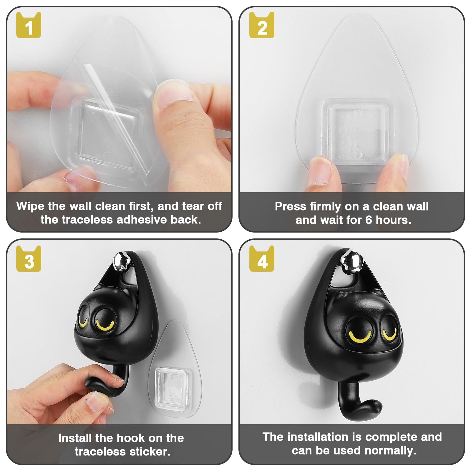 1+1 FREE | PurrGrip™ – Organize in Style with Cat-Shaped Wall Hooks