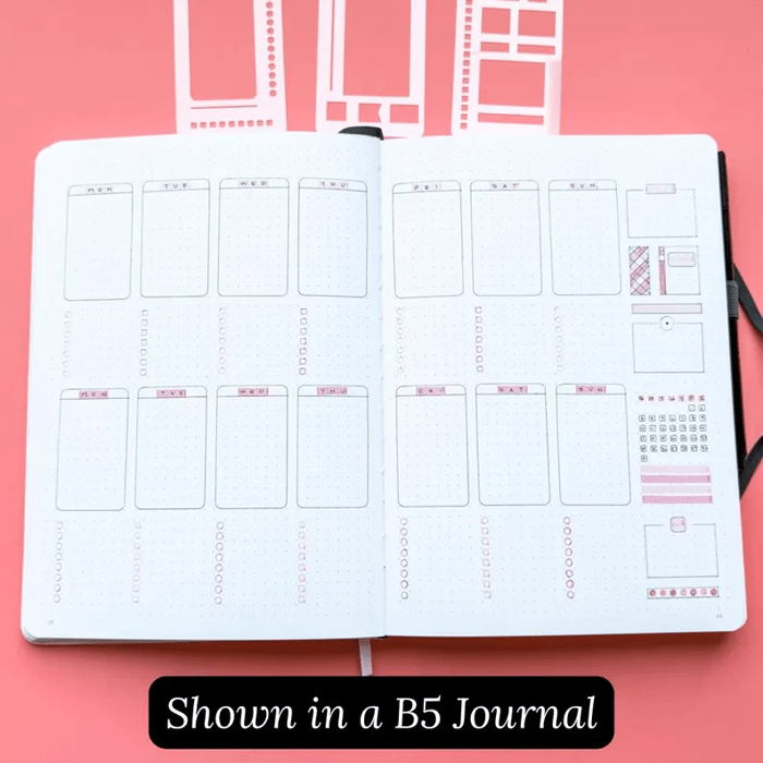 CraftFlex™ – Flexible Mylar Planner & Journal Stencils Set