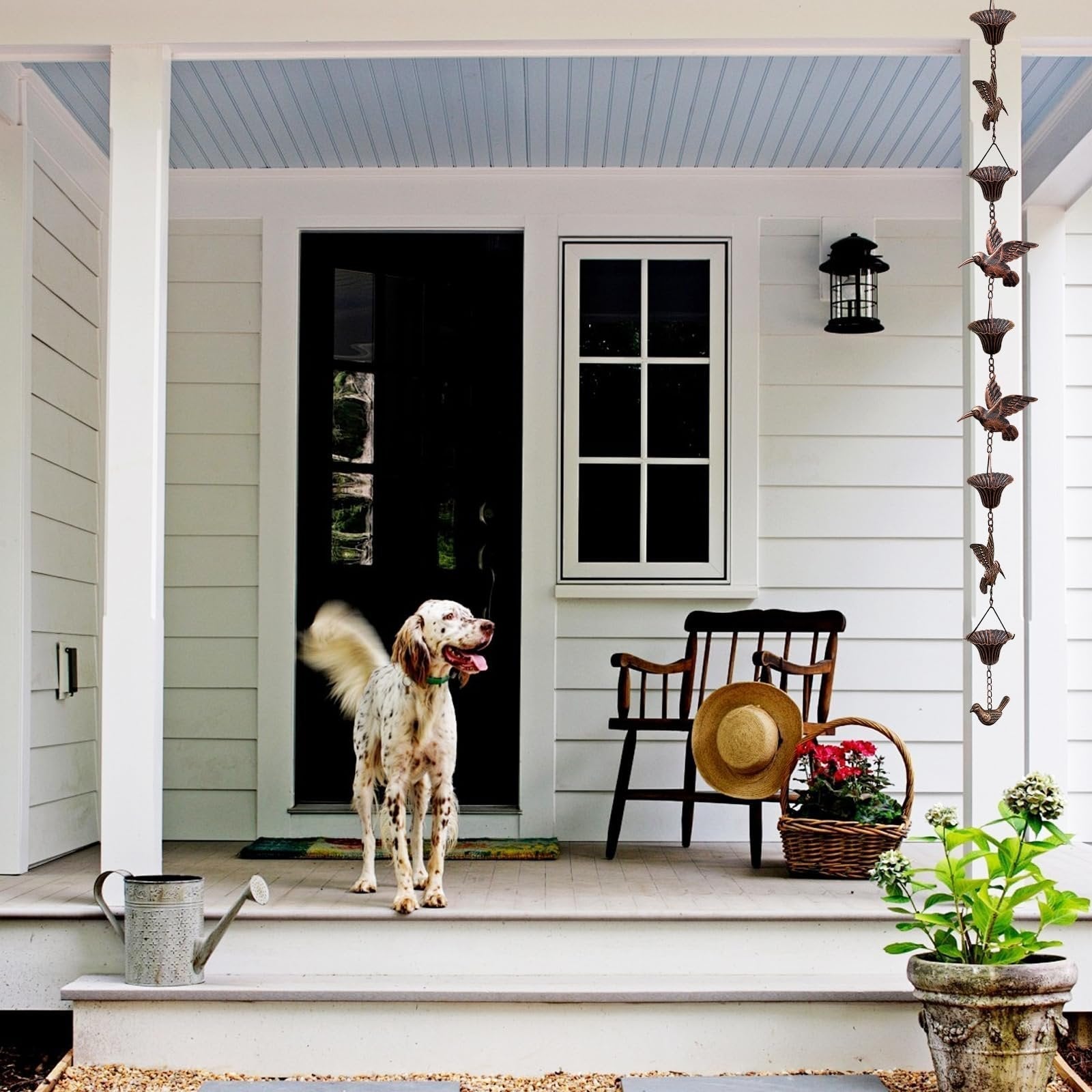 AquaSong™ – Decorative Hummingbird Rain Chain for Gutters & Gardens