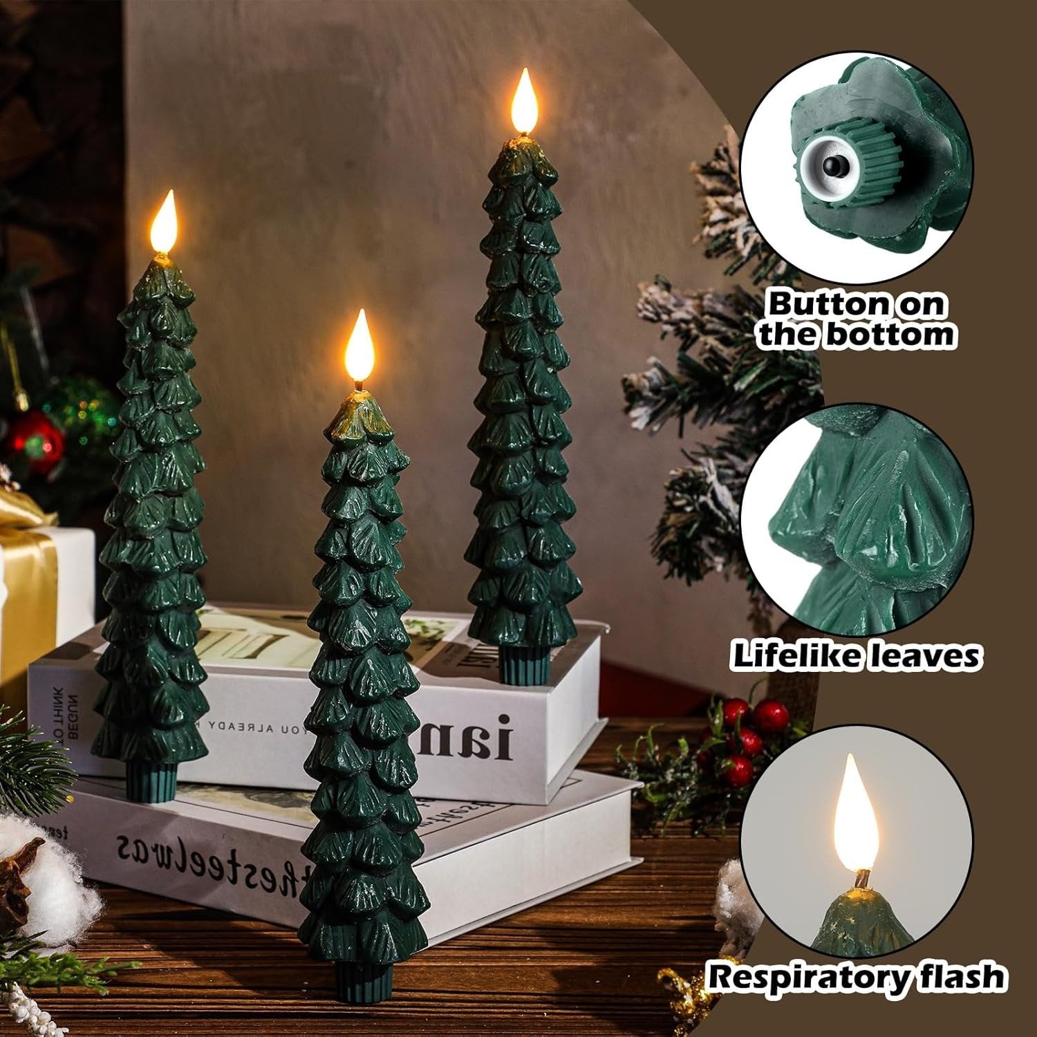 EverGlow™ – Elegant Tree Candles for Magical Christmas Nights
