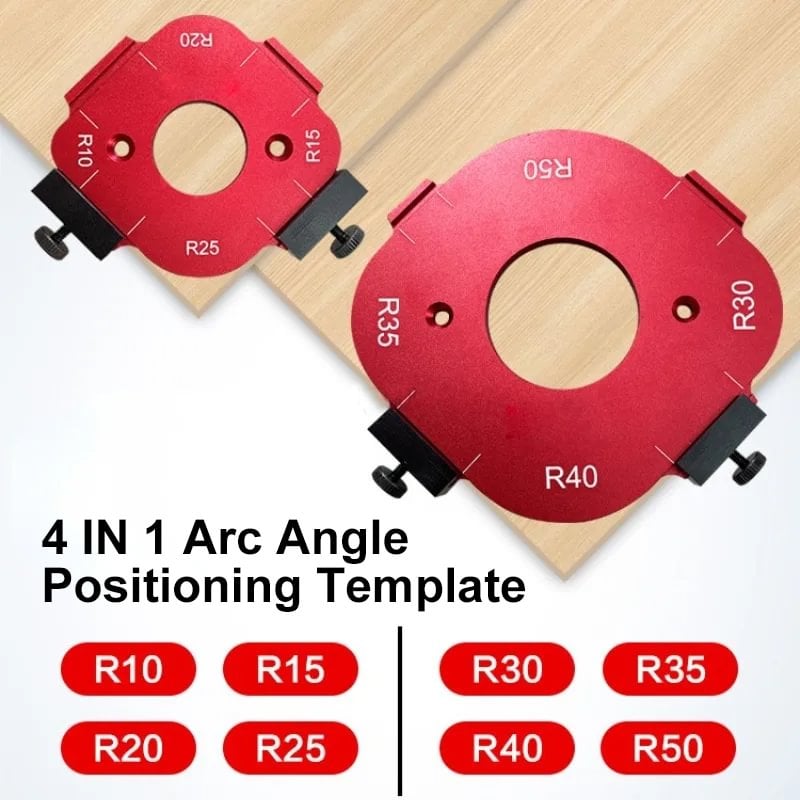 RadiusMark™ - 4-in-1 Router Template for Woodworking & Craft Projects