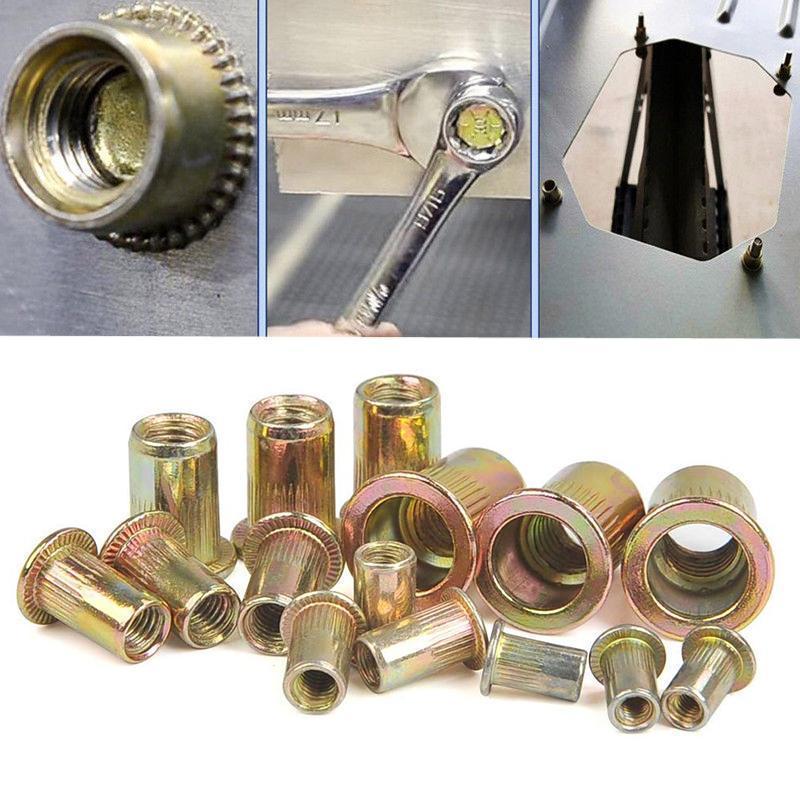 RivetCore™ - Durable Rivet Nut Gun Head with Nutsert Caps for M4–M12 Sizes