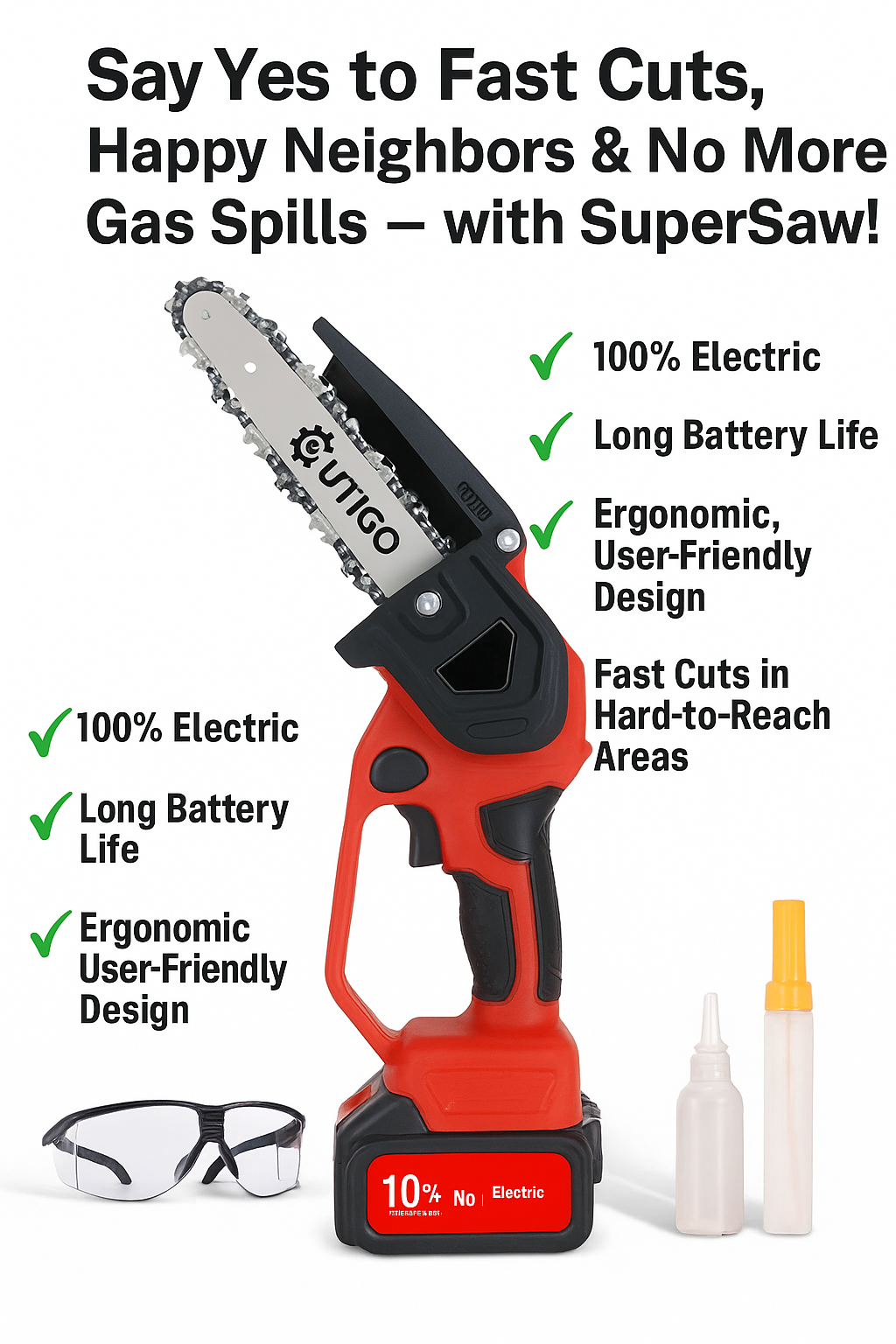 ArborVolt™ - Lightweight Cordless Mini Chainsaw for Home & Garden