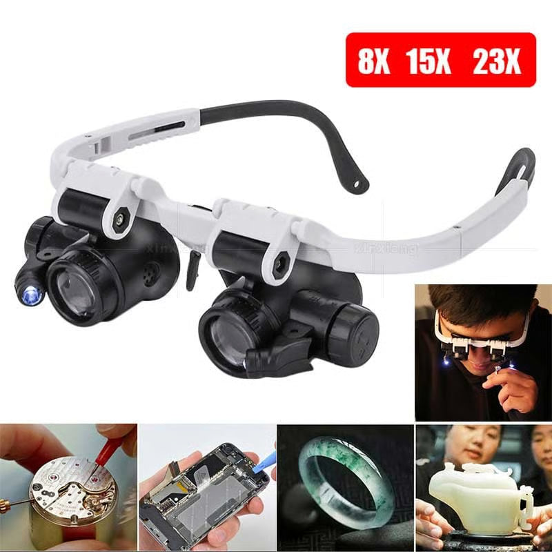 OptiWear™ -  Adjustable Headband Magnifying Glass