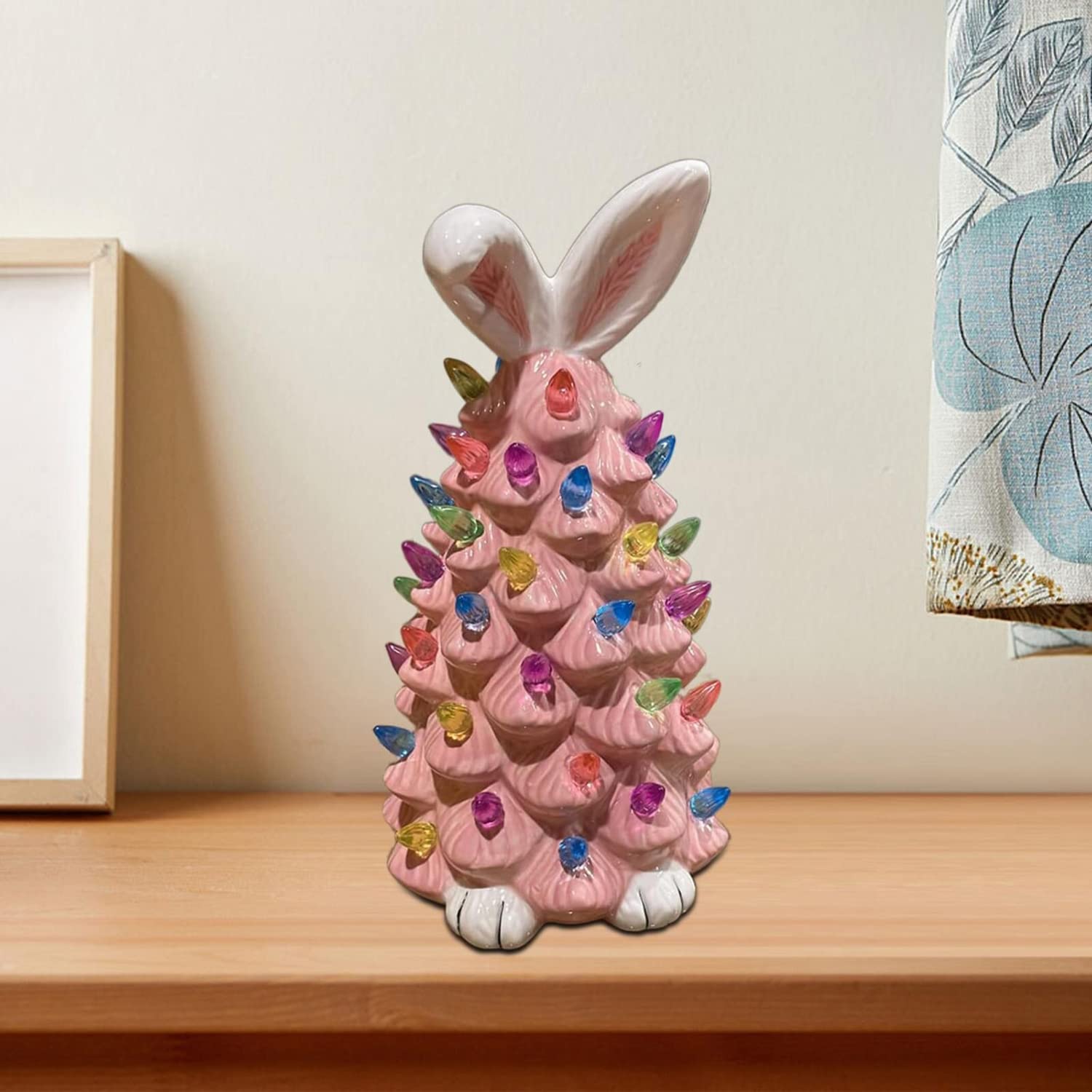 BunnyBright™ – Ceramic Bunny Christmas Tree with Colorful LED Lights
