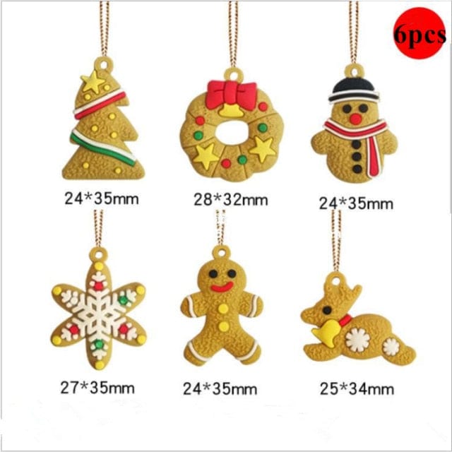 GingerJoy™ – 12pcs Cute Gingerbread Man Ornaments for a Cozy Christmas Vibe