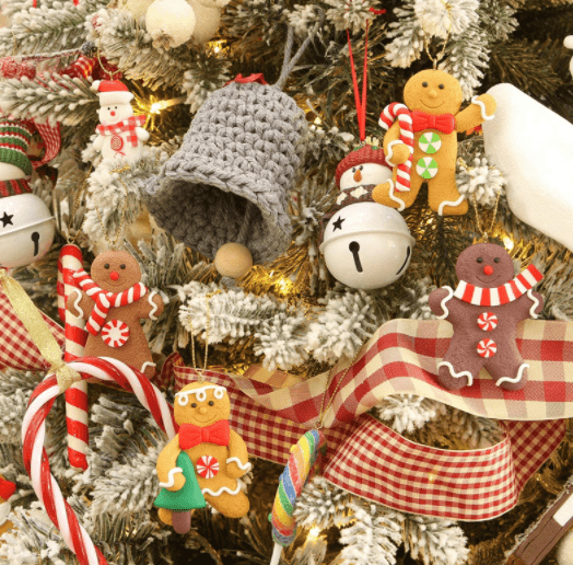 GingerJoy™ – 12pcs Cute Gingerbread Man Ornaments for a Cozy Christmas Vibe