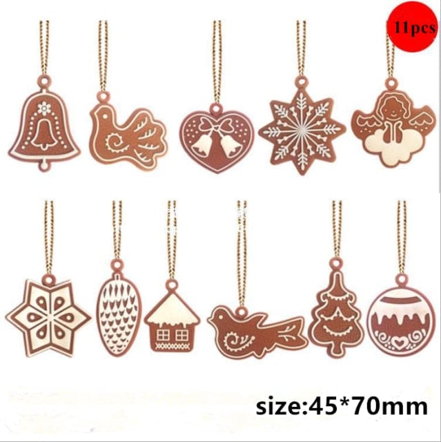 GingerJoy™ – 12pcs Cute Gingerbread Man Ornaments for a Cozy Christmas Vibe