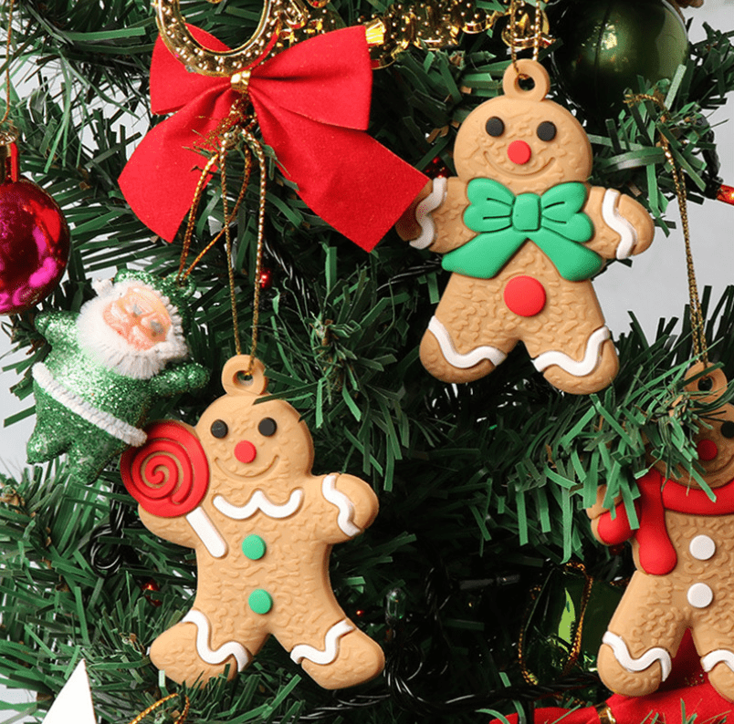 GingerJoy™ – 12pcs Cute Gingerbread Man Ornaments for a Cozy Christmas Vibe