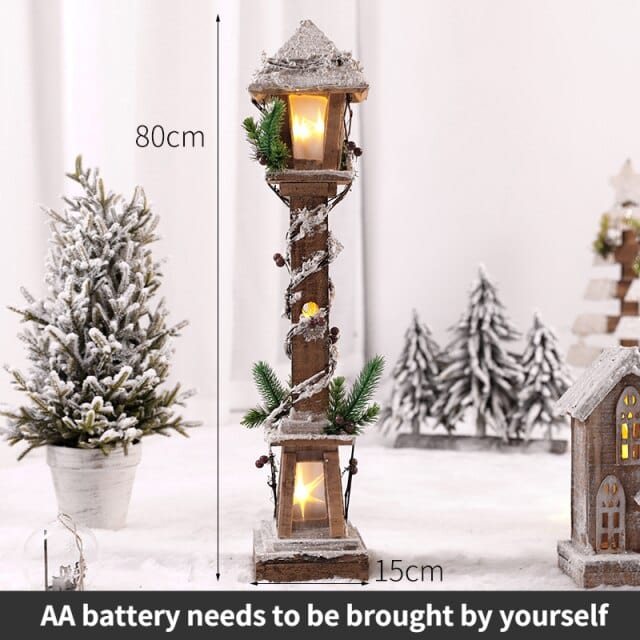 HollyPost™ – Handcrafted Wooden Mailbox Décor with Festive “Santa Mail” Design