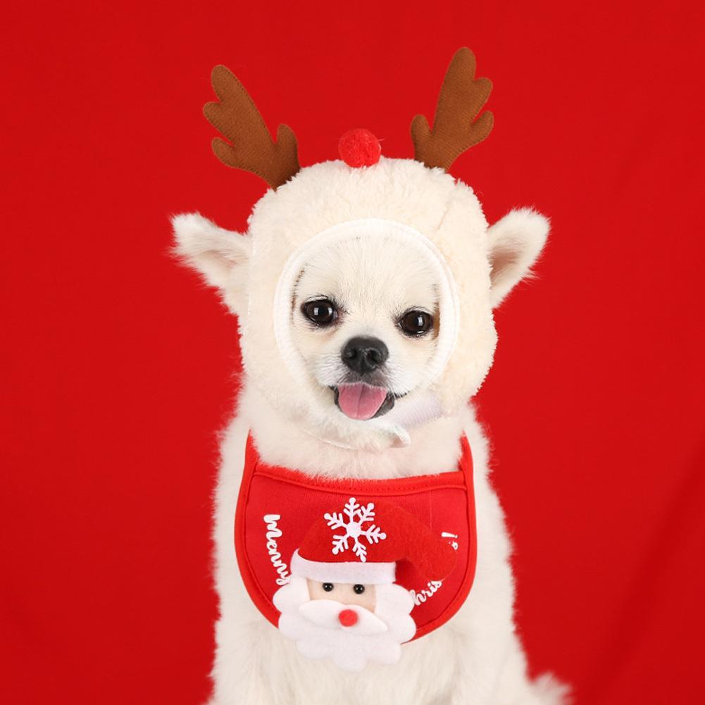 ReinPaw™ – Cozy Reindeer Bandana for Dogs & Cats