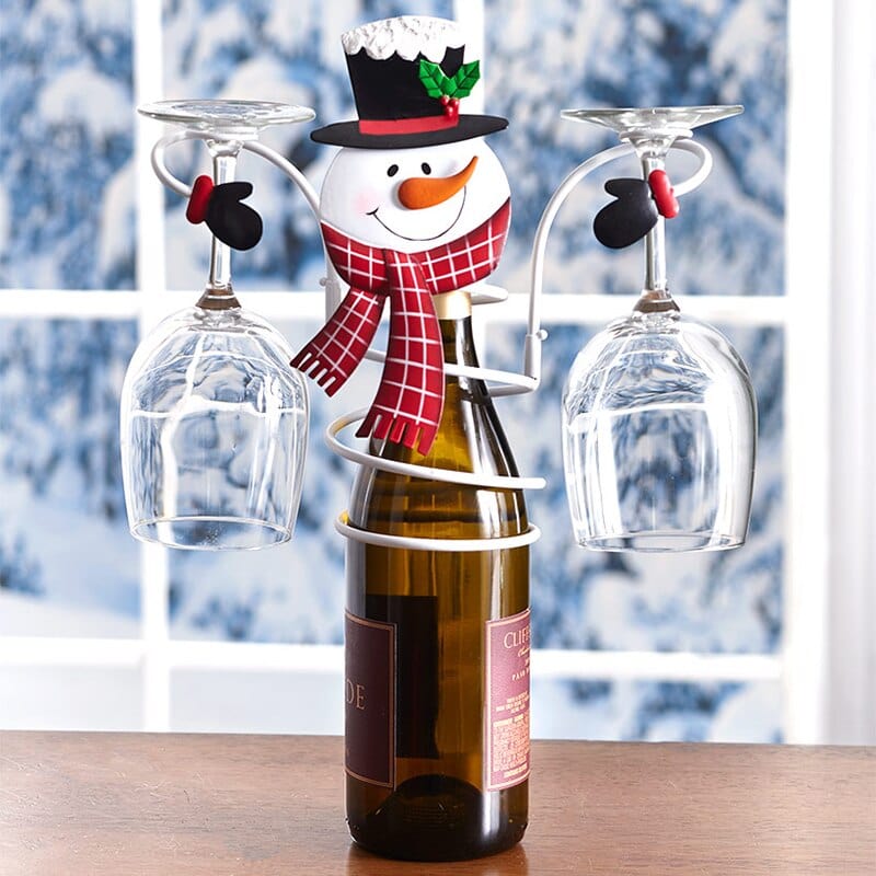 MerrySip™ – Festive Wine Bottle & Glass Holders for Holiday Cheer