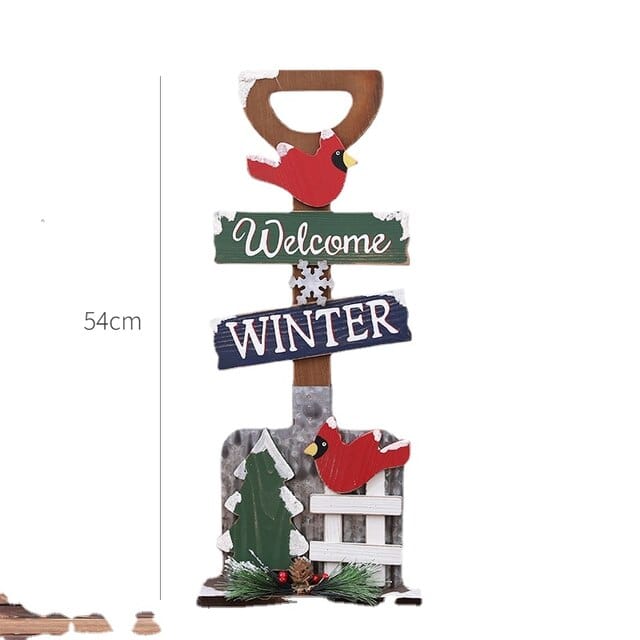 HollyPost™ – Handcrafted Wooden Mailbox Décor with Festive “Santa Mail” Design