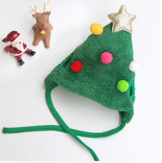 TreePaws™ – Soft Plush Christmas Tree Bandana for Dogs & Cats with Adjustable Fit