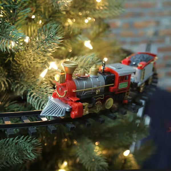 SantaExpress™ – Electric Christmas Tree Train Set with Lights & Sound