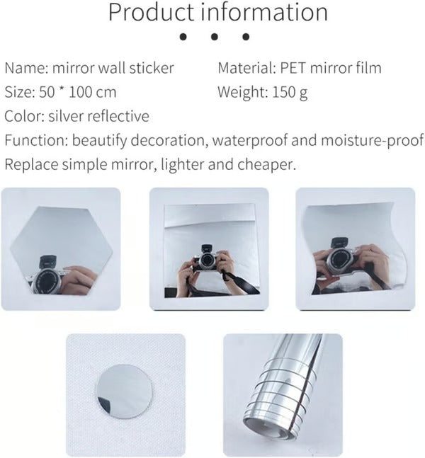 SafeReflect™ - Peel-and-Stick PET Mirror Sheets