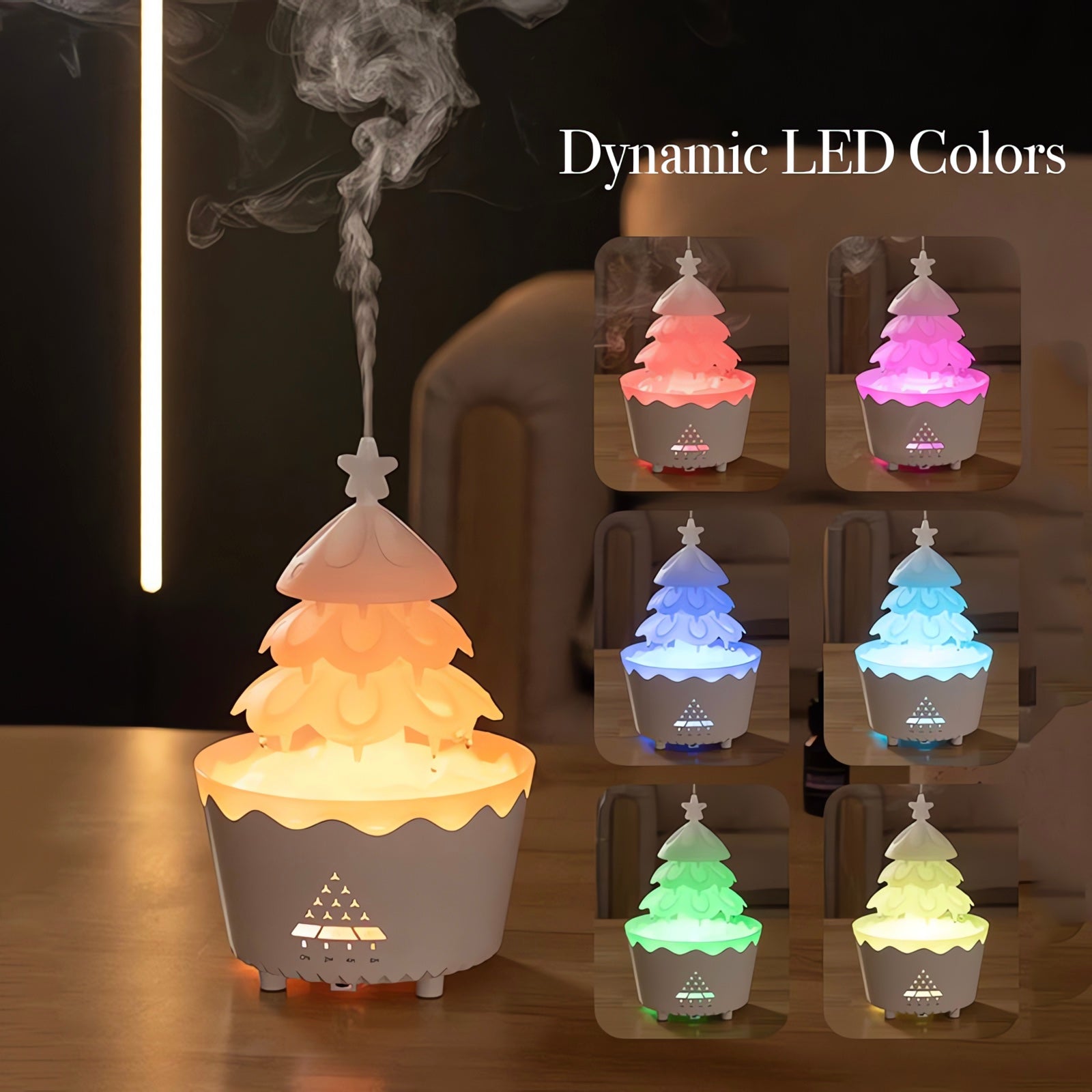 AromaTree™ – LED Christmas Tree Essential Oil Diffuser with Mist & Lights