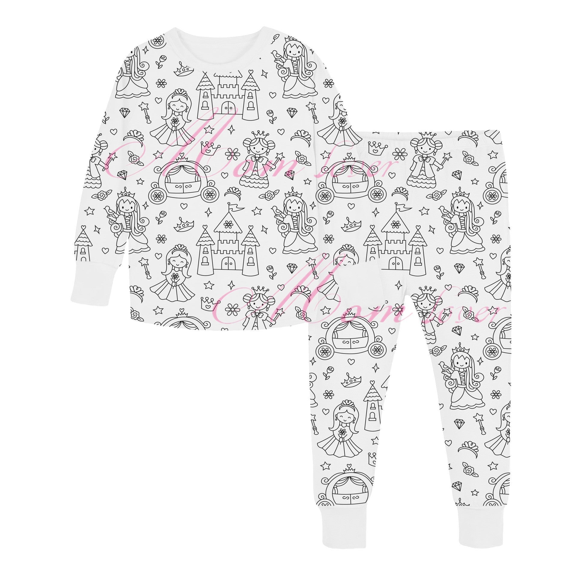 ColorWear™ – Kids Pajama Set with Washable Fabric Markers