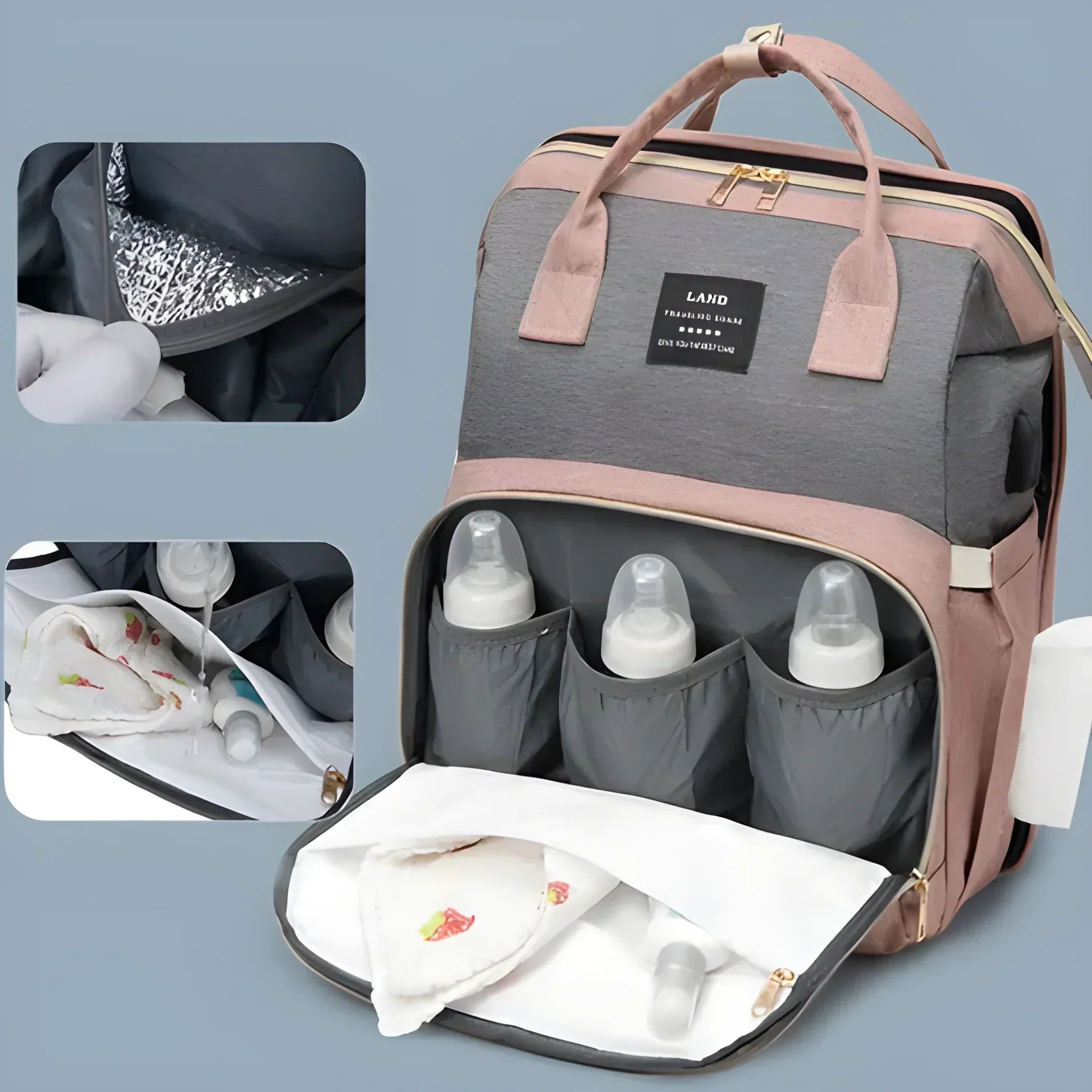 NestRoam™ - 2-in-1 Diaper Bag and Foldable Baby Bassinet for On-the-Go Parents
