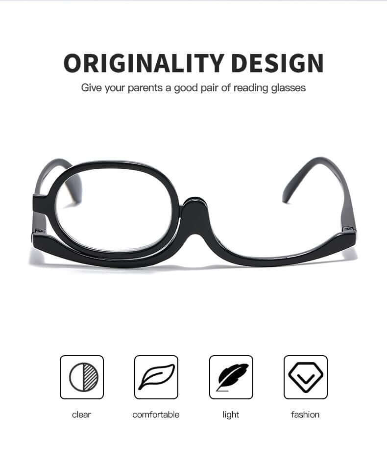 GlamSight™ - Flip-Lens Makeup Glasses